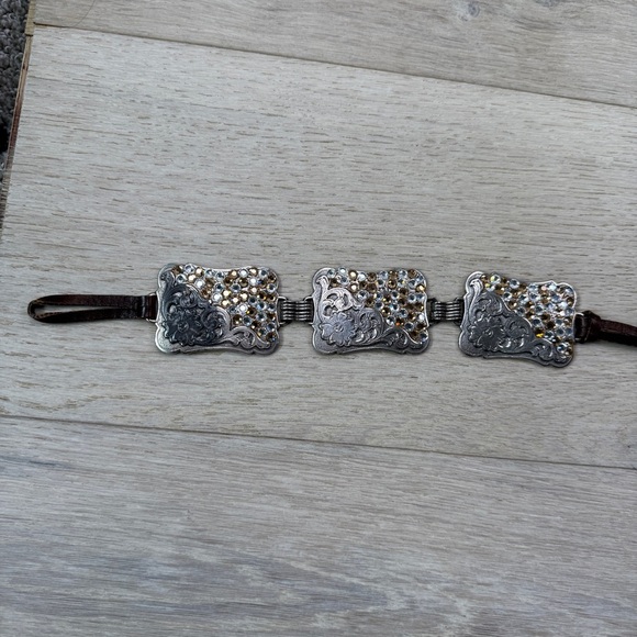 Silver and Brown Embellished Belt main image 5